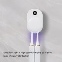 Toothbrush Sanitizer Air Drying Rack Toothbrush Holder Uv Sterilization Wall Mounted Portable Smart Toothbrush Organizer