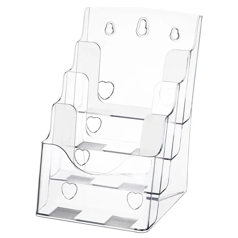 

File Organizer Multitier Acrylic Literature Holder Clear File Display Stand multiuse Desktop Brochure home Storage Rack