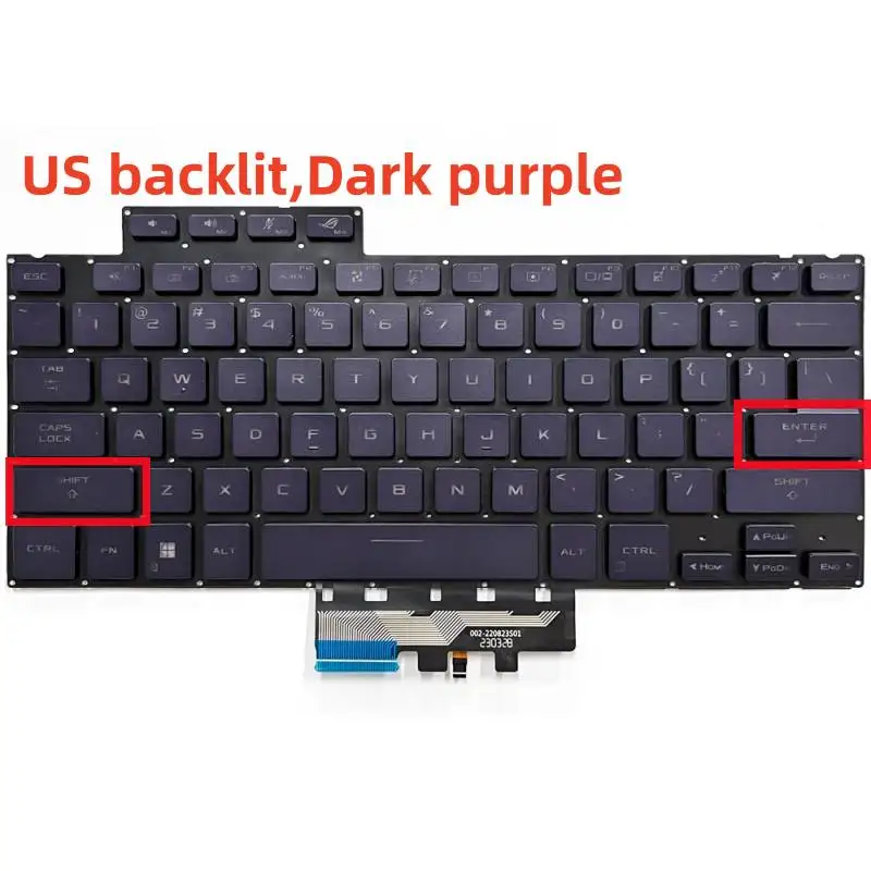 US/Russian/Japanese Laptop Keyboard For ASUS ROG Zephyrus G14 (2023) GA402XV-NC012/GA402NU-0002  SIngle Ba  Replacement Notebook