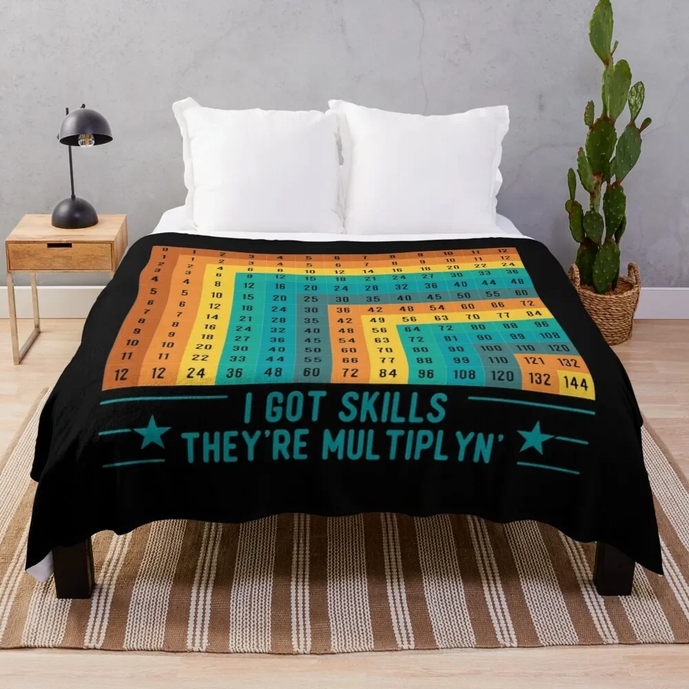 

MULTIPLICATION TABLE Throw Blanket Warm Napping Blanket for Office Couch Bed