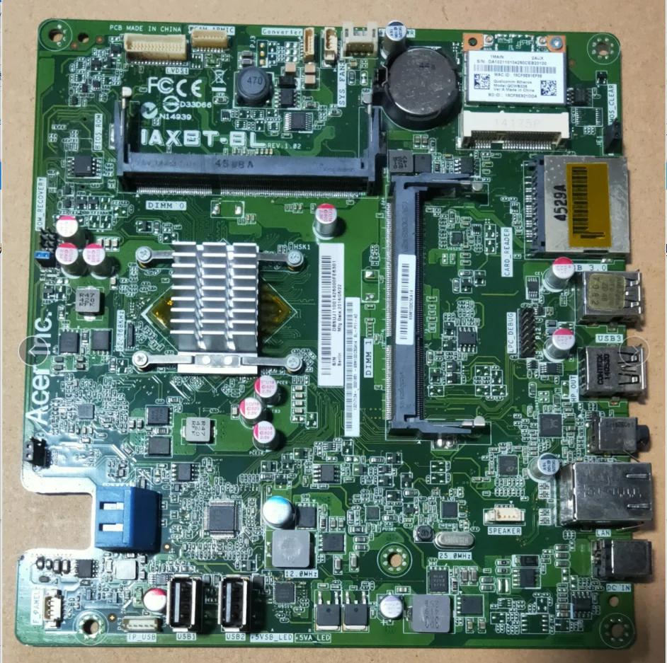 

For IAXBT-BL REV: 1.02 Integrated CPU DDR3 Memory, Physical Picture, All-in-one Main Board