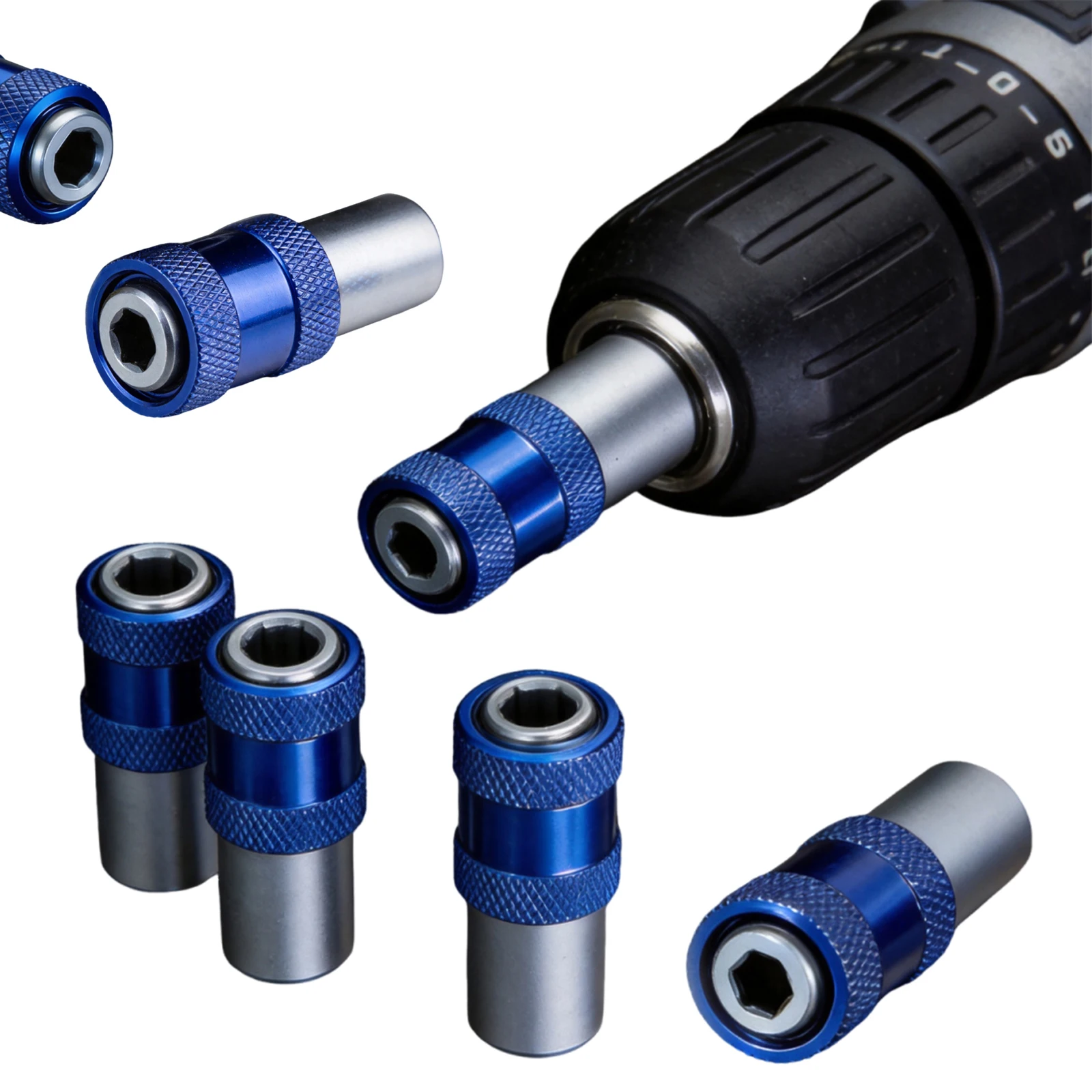 Thread To Hex Drill Adapter with Magnetic Tip CR-V Steel Drill Bit Adapter Long-Lasting Portable Screwdriver Extension Tool