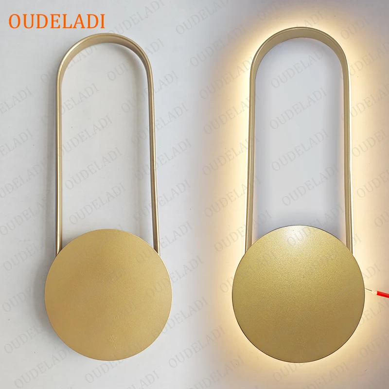 

Modern LED Wall Light Gold ring Indoor Decor Lamp Vanity Lamparas Nordic Living Room Wall sconce Kitchen Hall Bedroom lighting