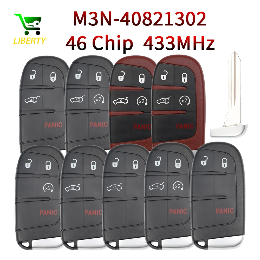

Liberty Smart Remote Car Key Fob M3N40821302 433MHz For Jeep Grand Cherokee 2013-2018 Dodge Journey Challenge Chrysler 300C