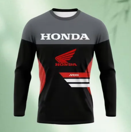

Honda 2026 Off-road Motorcycle Quick-drying Breathable shirt Mountain Bike Race Long-sleeved T-shirt Off-road motorcycle