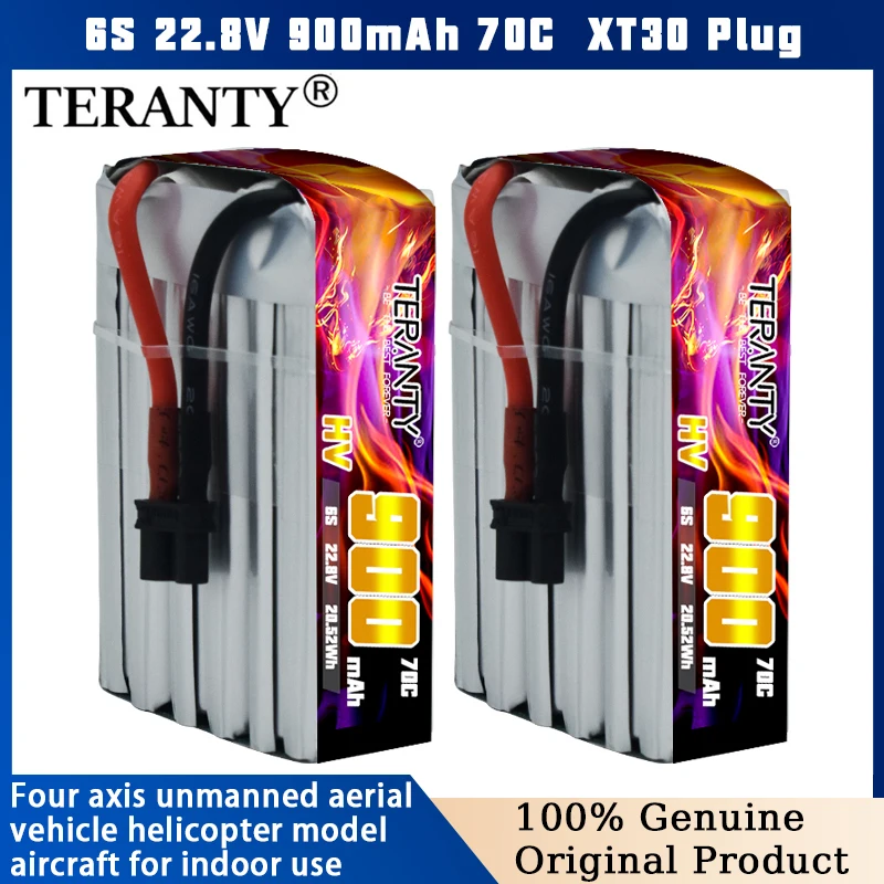 

Аккумулятор LiPo HV TERANTY 6S 22.8V 70C 900mAh для дронов FPV, электрических игрушечных самолетов, вертолетов, мини-квадрокоптеров для помещений, с увеличенным радиусом действия