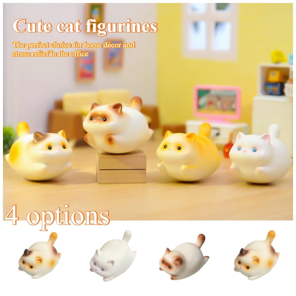 1PC Fun Wobble Cat Resin Ornament, Desktop Decor, Office Stress-Relief Creative Decor for Friends