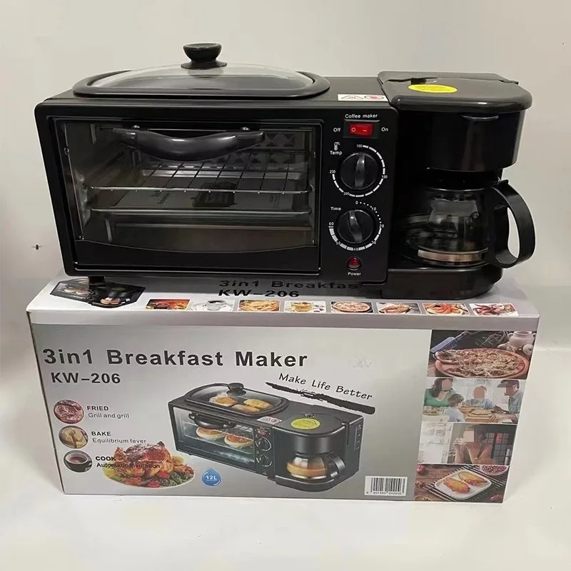 3-in-1 Multifunctional Household 110V220V Breakfast Maker Toaster Mini Oven