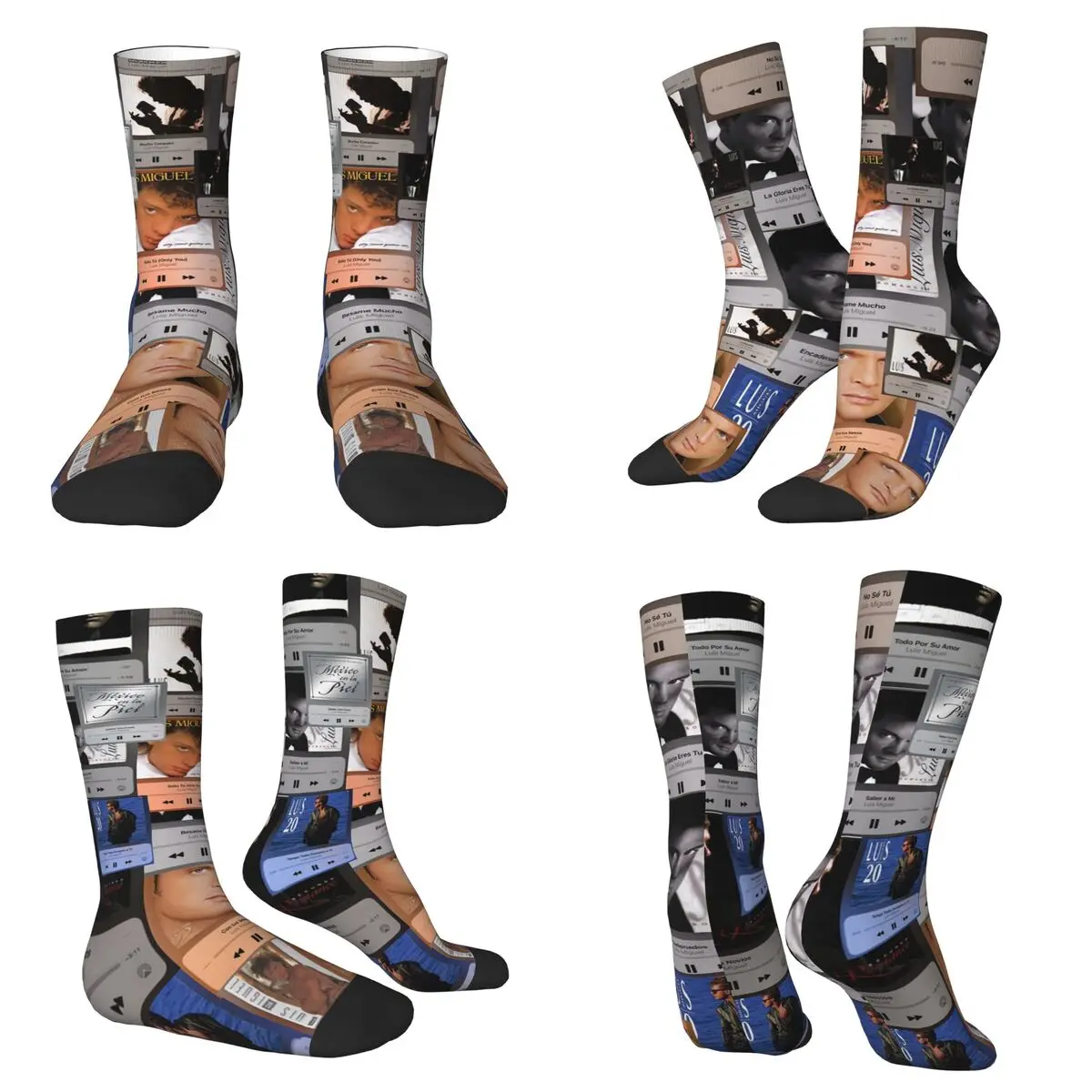 

Носки Luis Miguel Singer в стиле Харадзюку, супер мягкие чулки, всесезонные длинные носки, аксессуары для мужчин и женщин, подарок на день рождения