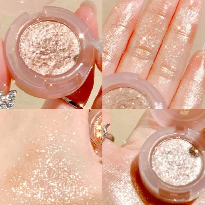 Heallor Potato Texture Glitter Eyeshadow Palette Pearlescent Diamond Monochrome Highlighter Powder Brighten Shiny Eyes Makeup Co