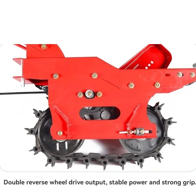 Low Chain Track Type Micro-cultivator Crawler Furrow Plow Manual Diesel Plow Plow Small Single Turbine Agricultural Use