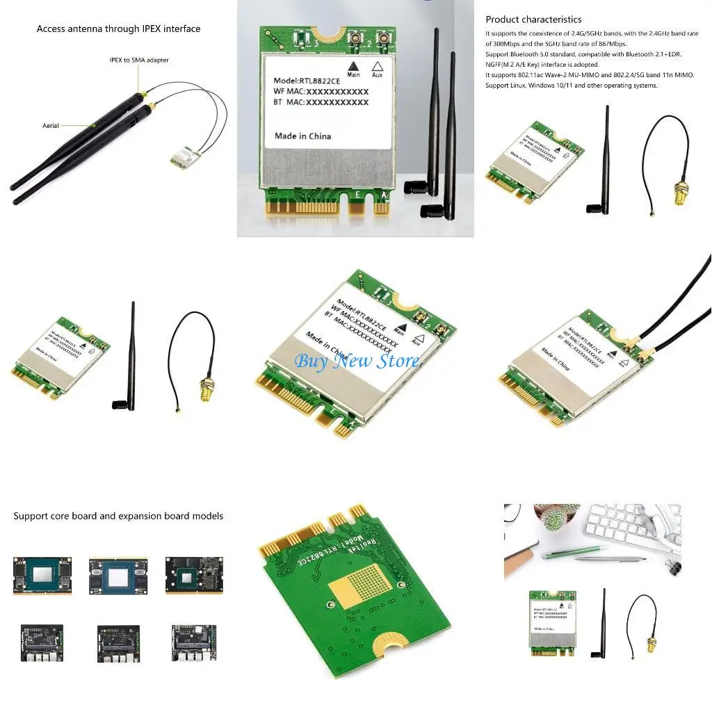 

20CE Enhanced Wireless Networking Card 2.4G/5GHz Wi Fi 5 for Gamers and Professionals