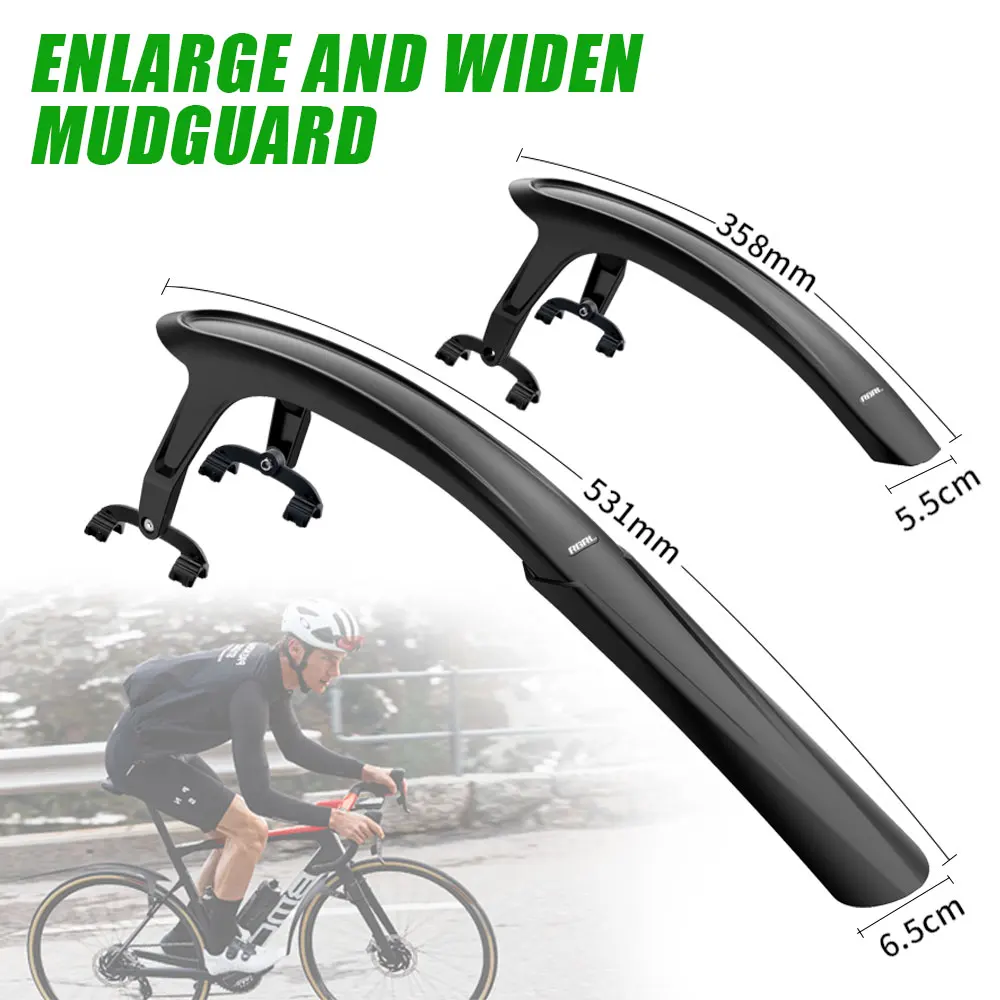 RBRL Bicycle Mudguard Gravel wings 700c Universal Mudguard Bicycle 28 Inch Adjustable and Easy to Install Mudguard for Road bike