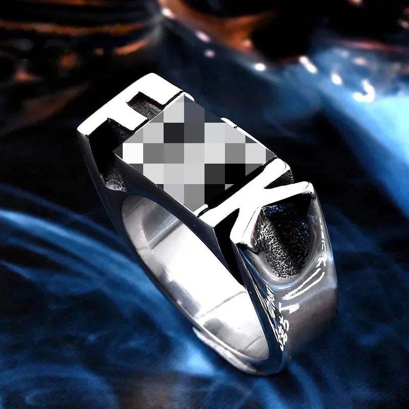 Ретро Fxxx креативное кольцо с буквами для мужчин и женщин, панк, готика, рок, хип-хоп, ювелирные изделия, острые аксессуары для вечеринок для пар, унисекс, забавный подарок