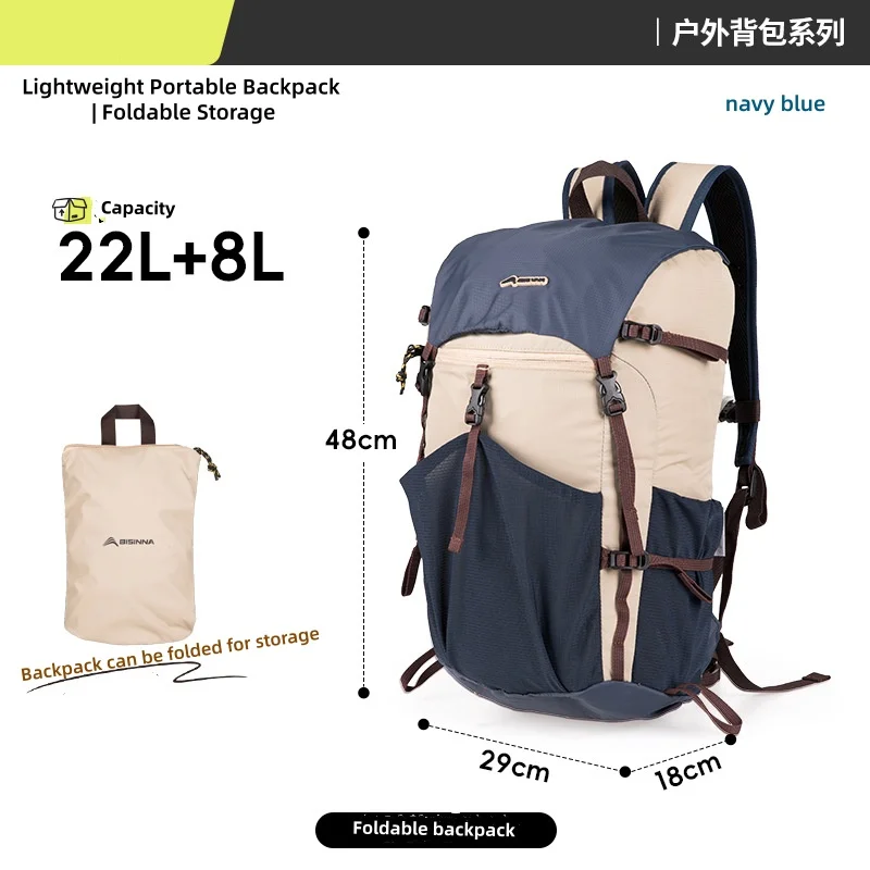 

Hiking Backpack Portable Ultralight Waterproof Nylon Bag Men Women Folding Sports Pack for Camping Travel Climbing