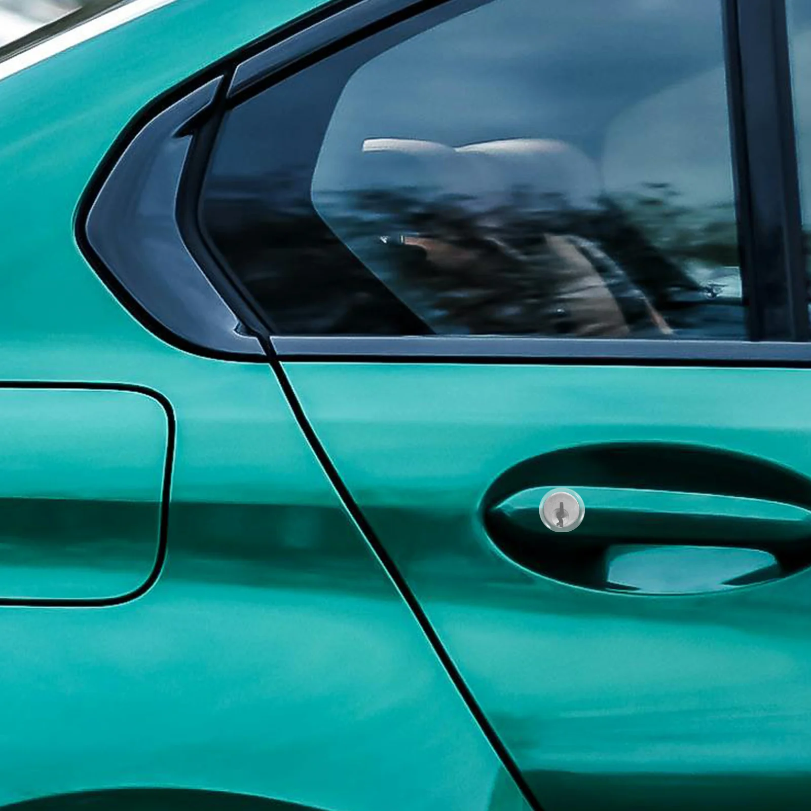 

4Pcs Universal Car Keyhole Protector Door Lock Decal Durable Waterproof Easy to Apply Clear Sticker Anti-Blockage