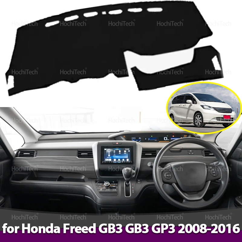 Armaturenbrett-Abdeckung, rutschfeste Matte, Schutzpolster, Sonnenschutz, Teppich, Teppich, Armaturenbrett-Matte für Honda Freed S GB3 GB3 GP3 Hybrid 2008–2016