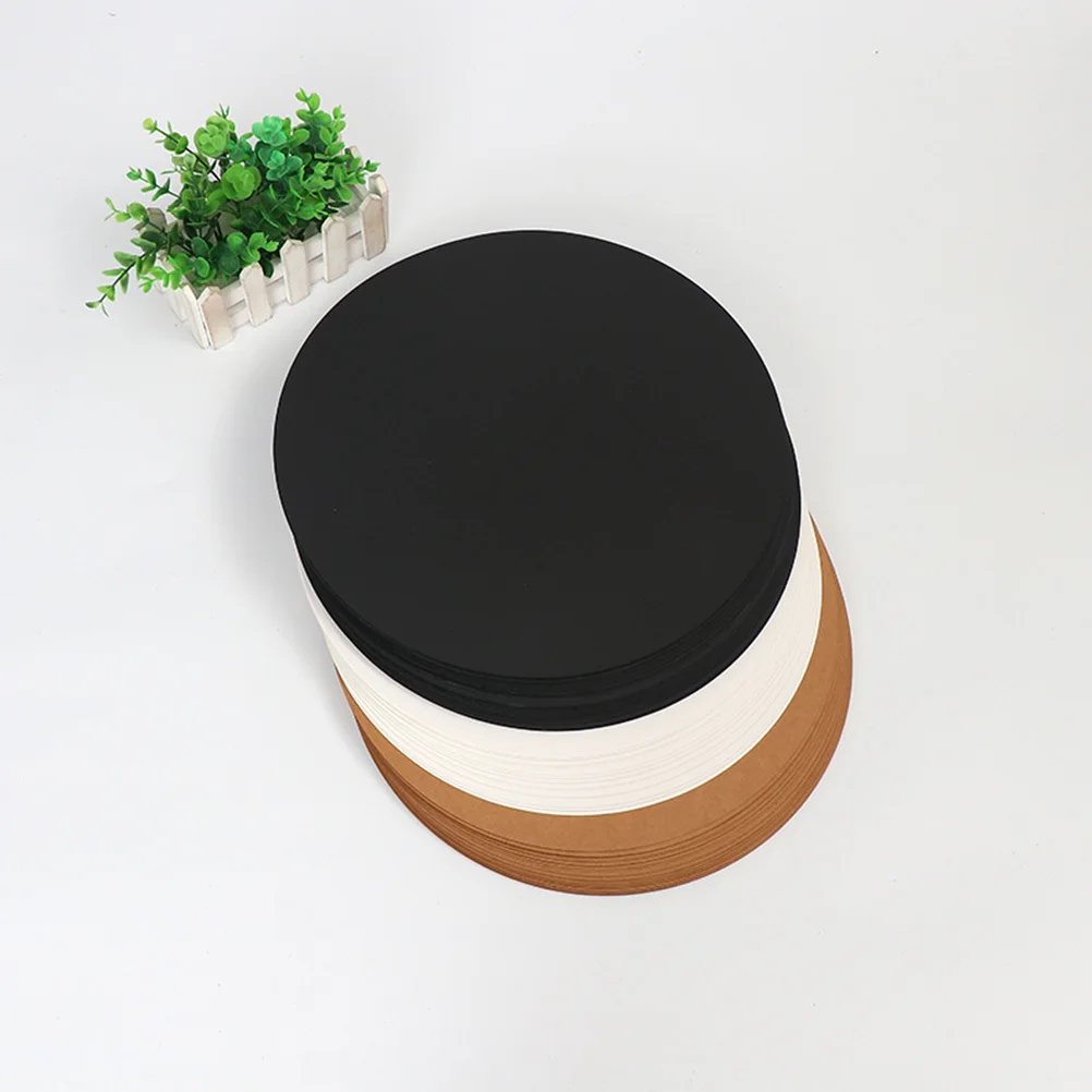 

20Pcs Round Kraft Cardboard Thick Smooth Durable DIY Art Sketch Painting Paper for Craft Projects Round Painting Paper