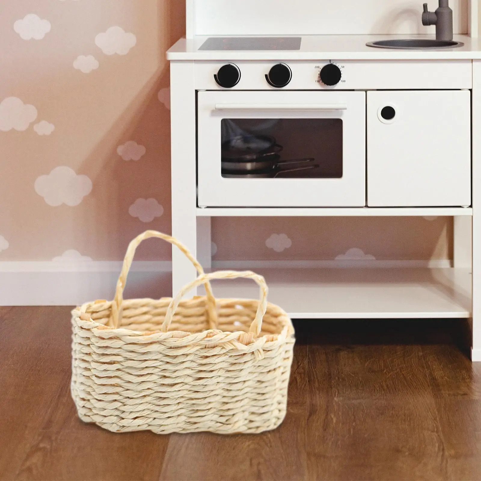 Mini Woven Basket for Dollhouse 1 12 Scale Dolls House Furniture Decor Bamboo Picnic Accessory DIY Projects