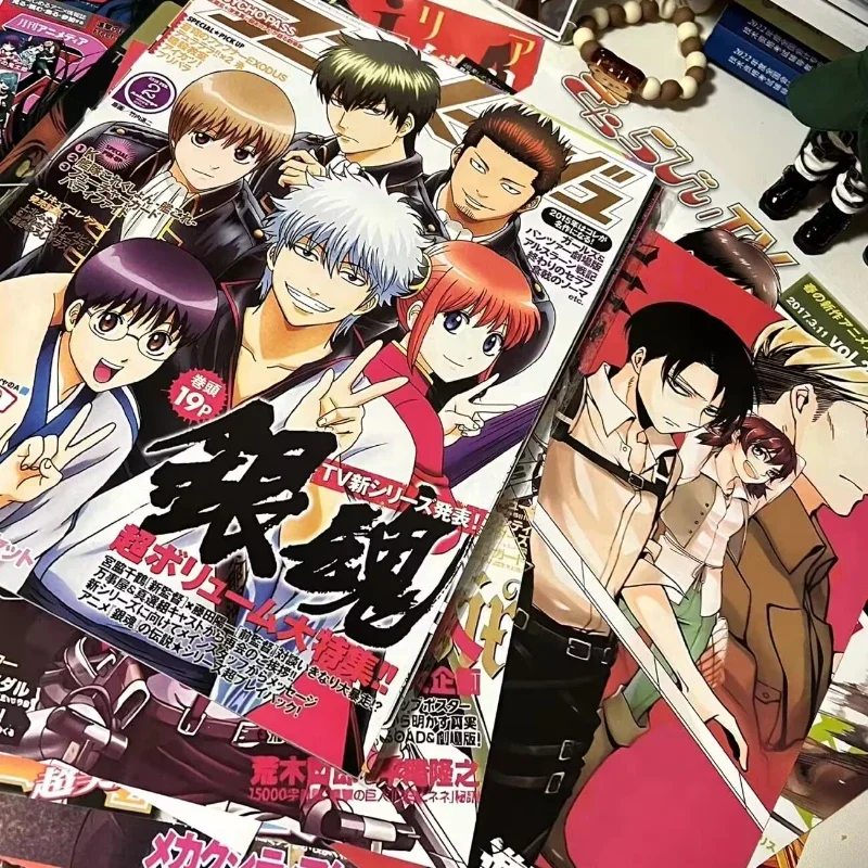 Imagem -03 - Anime Gintama Poster Adesivos Manga Magazine Wallpaper Dormitório Branco Decoração da Parede Sakata Gintoki Adesivo 20 Pcs por Conjunto