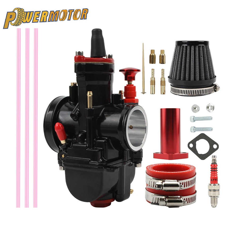 Universelles 32mm Motorrad-Vergaser-Kit für PWK 32 Power Jet Vergaser Modifikations-Schnittstelle Filterelement