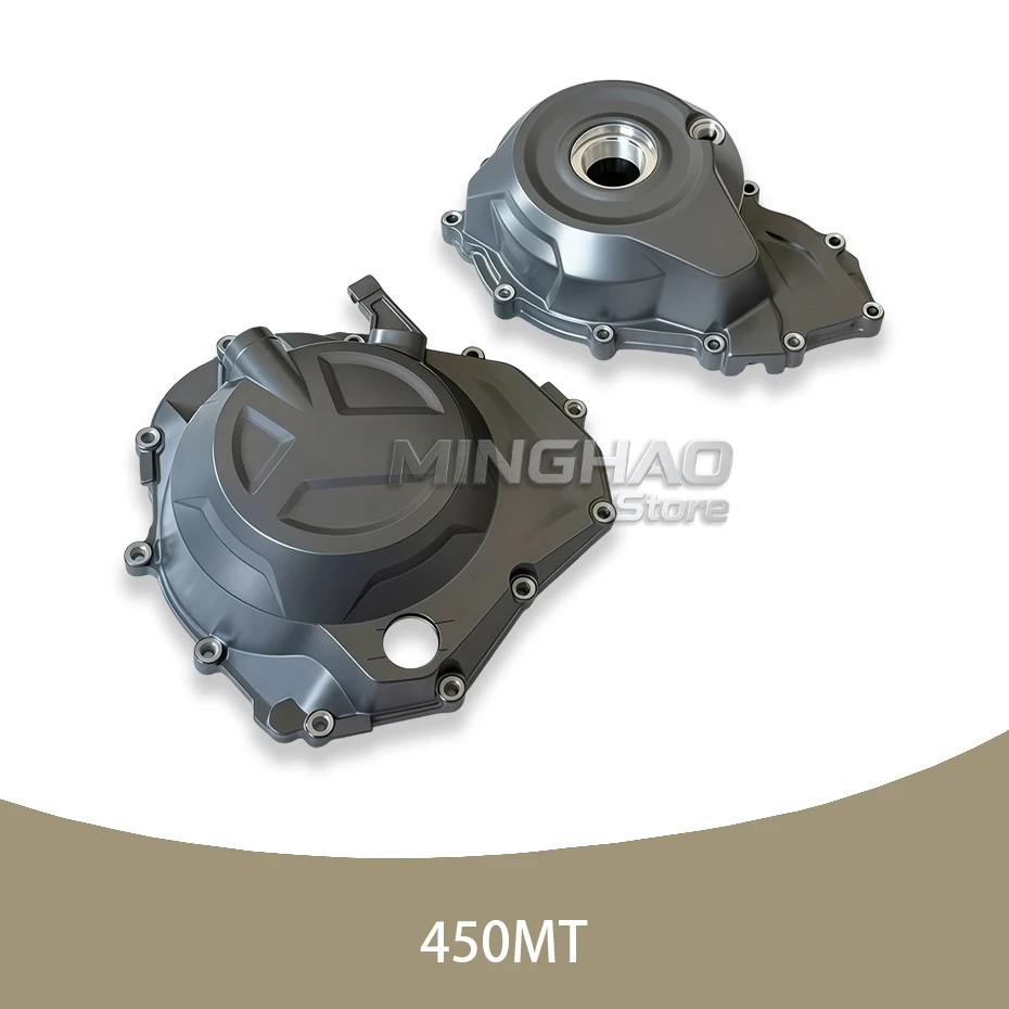 For CFMOTO 450MT MT450 CF400-8-8A Engine Left Right Side Covers Clutch Side Cover Shell Magnetic Motor Edge Cover Accessories