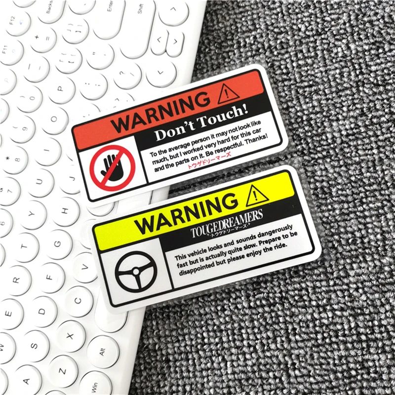 Japanese JDM Attention No Phonecall Drink Do Not Touch Car Styling Vinyl Auto Interior Decorate Warning Drive Safe Stickers