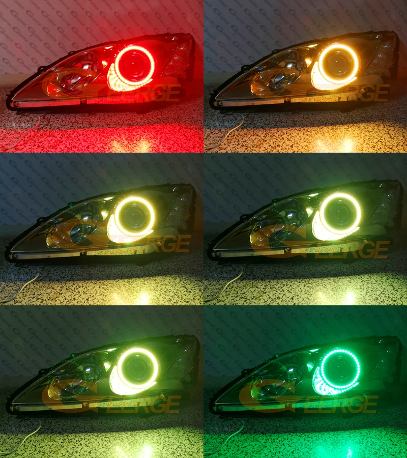 لكزس ES 350 ES350 2007 2008 2009 بلوتوث APP متعدد الألوان الترا برايت RGB Led عيون الملاك عدة خواتم هالة #4