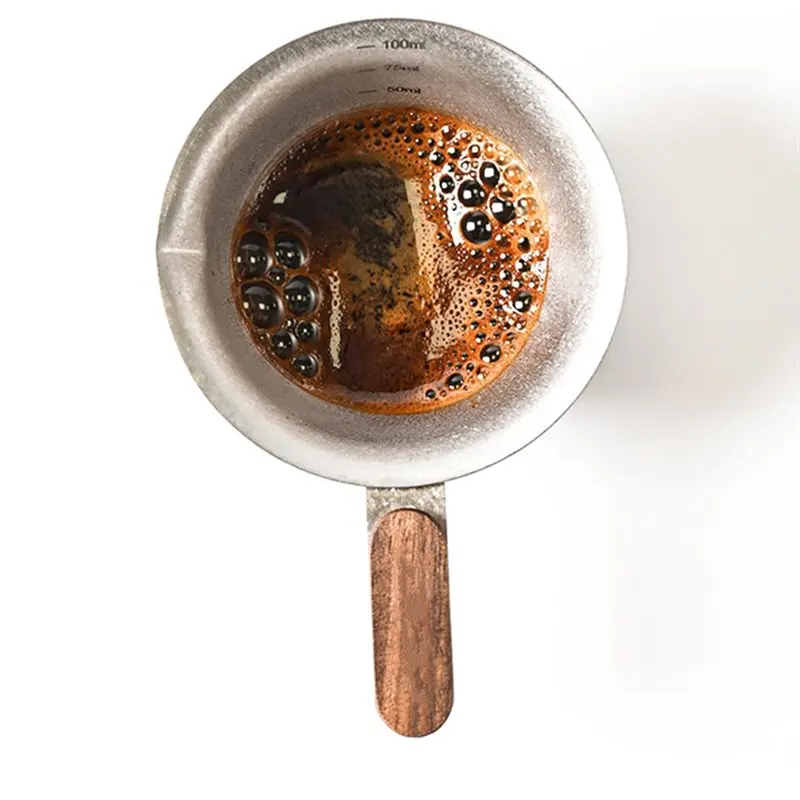 ABMH-Pure Titanium Espresso Measuring Cup Hand Brewed Coffee Filter With Handle And Graduation Markings For Perfect Brewing