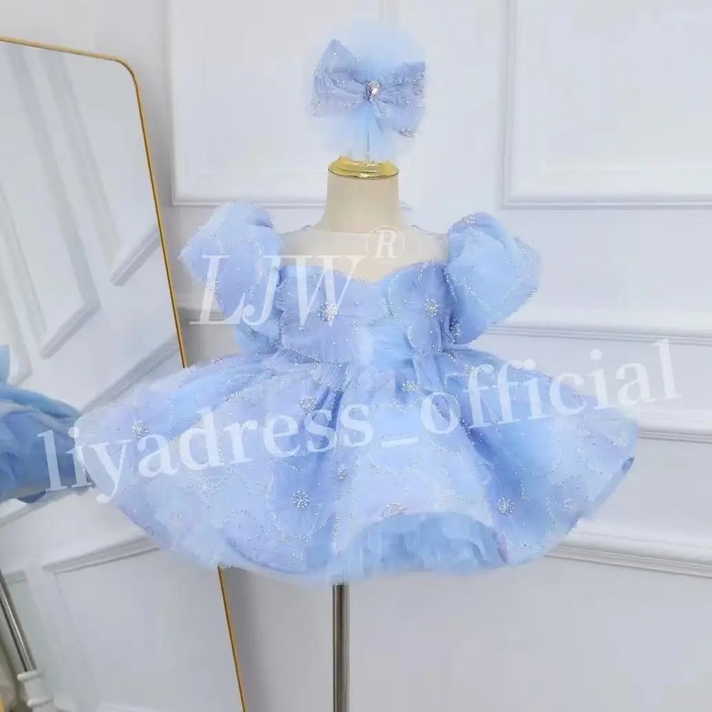 Dreams  Summer Floral Print Girls Dress  Holiday Birthday Party Short Ball Gown Toddler  Wedding Birthday Pageant Party Ball Gow