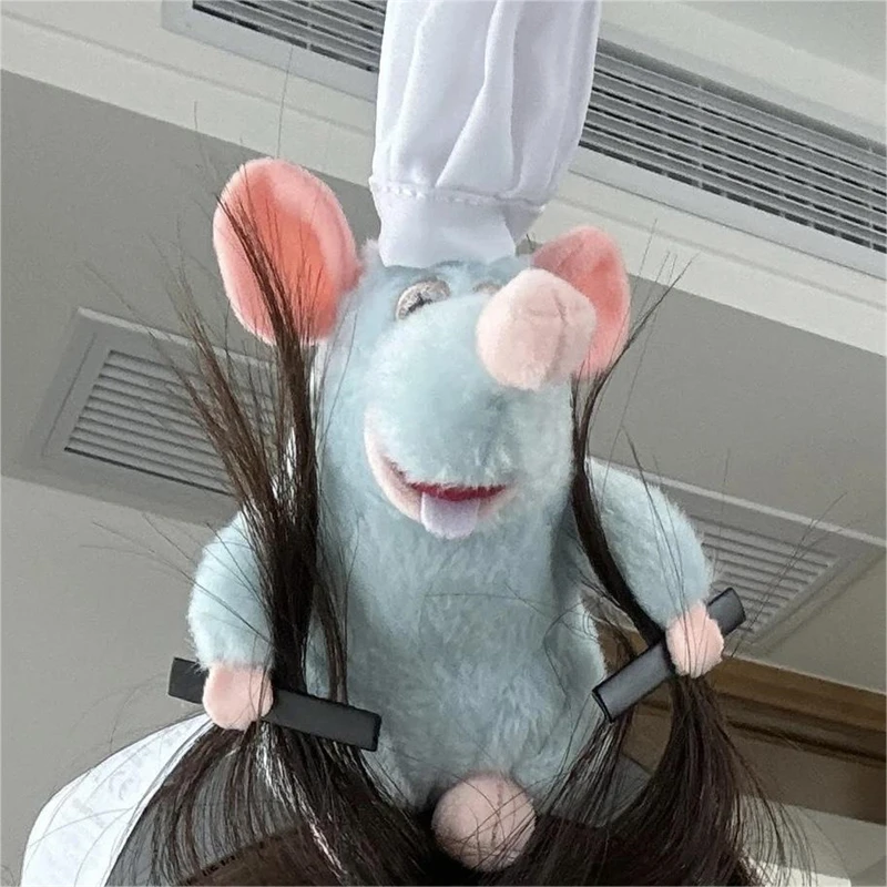 Cooking Mouse King Hair Hoop Cute Plush Mouse face Hair Accessories Female Hair Card Bundle