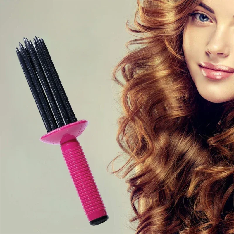 Innovative Comb Round Does Not Hurt Hair ABS Curling Make Up Brush Roller Roll Comb Hairdressing Tool