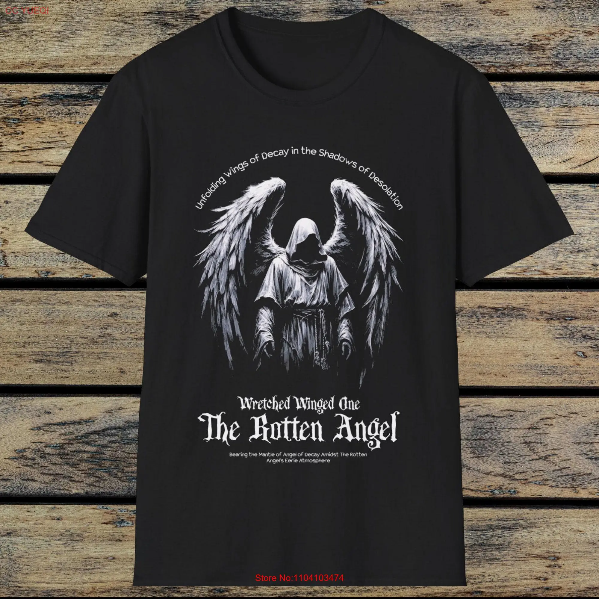 The Rotten Angel T Shirt Gothic Dark Fashion Spooky Apparel Occult Wear Macabre Style Grunge Goth Horror Fan