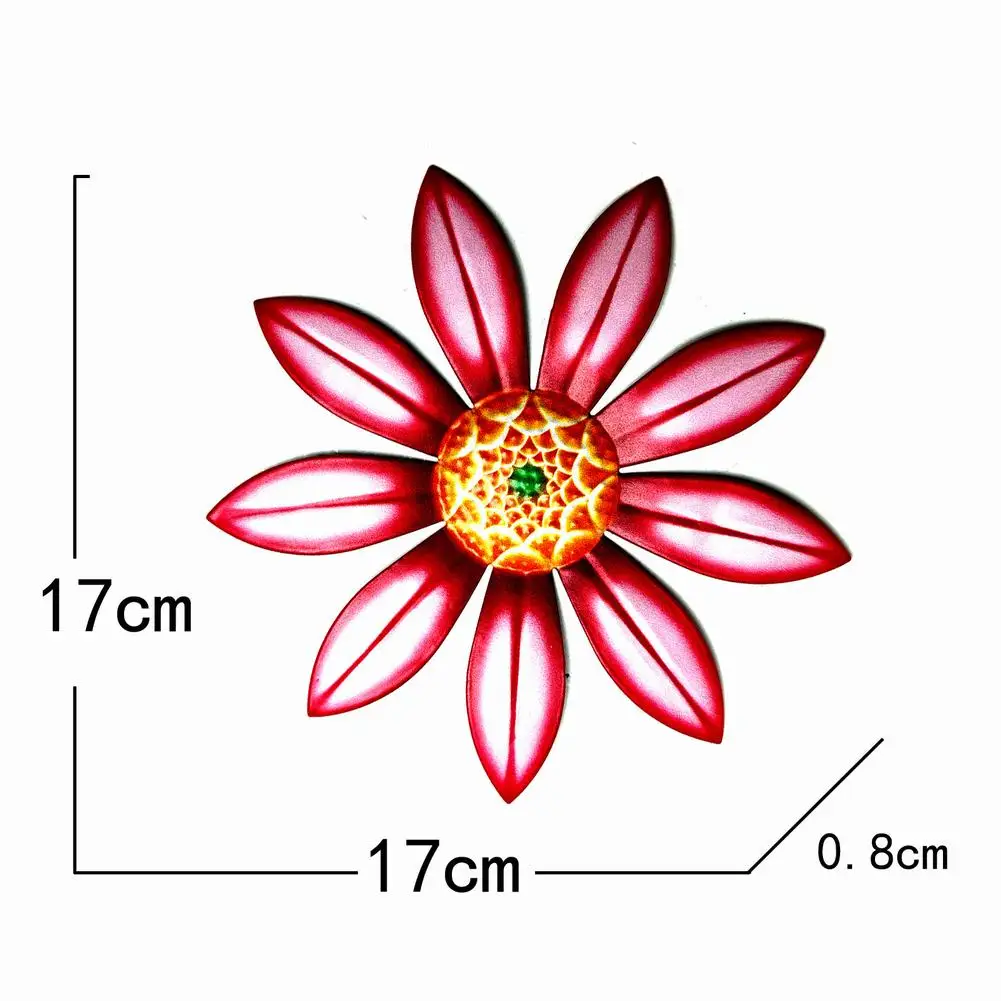 Ornament Metal Flower 4 Colours Accessories Art Decor Hanging Home Indoor Outdoor Living Room Patio Spare Parts Wall Yard