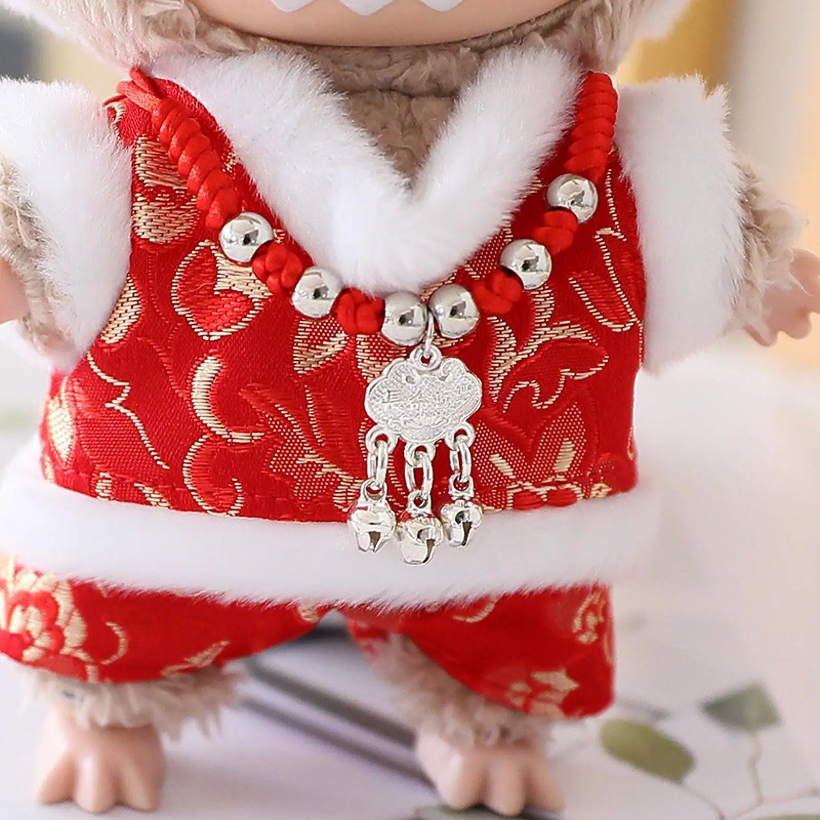

Plush Doll Clothes Soft for Kids Birthday Gift with Hat DIY Doll Toy Dress up Pendant Doll Outfits Doll Pants for 6.69inch Doll