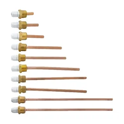 42-300mm Thermowell Brass 1/2 For BSP G Thread For Temperature Sensor Copper Fittings For Brass Blind Tube Solar Sensor