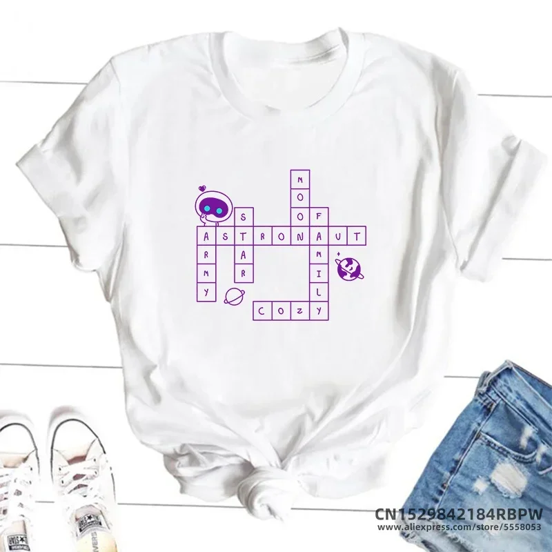 

Женская футболка с коротким рукавом и круглым вырезом, в Корейском стиле