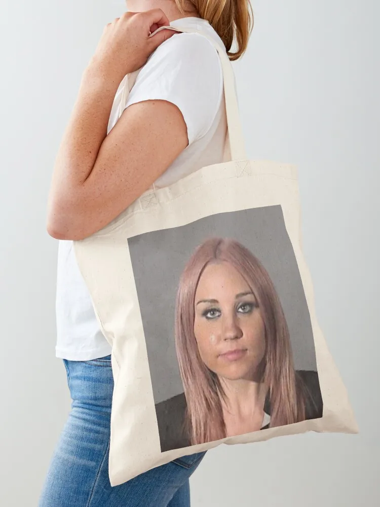 Amanda Bynes Mugshot Tote Bag custom canvas bag shopper bags for women tote bag university tote