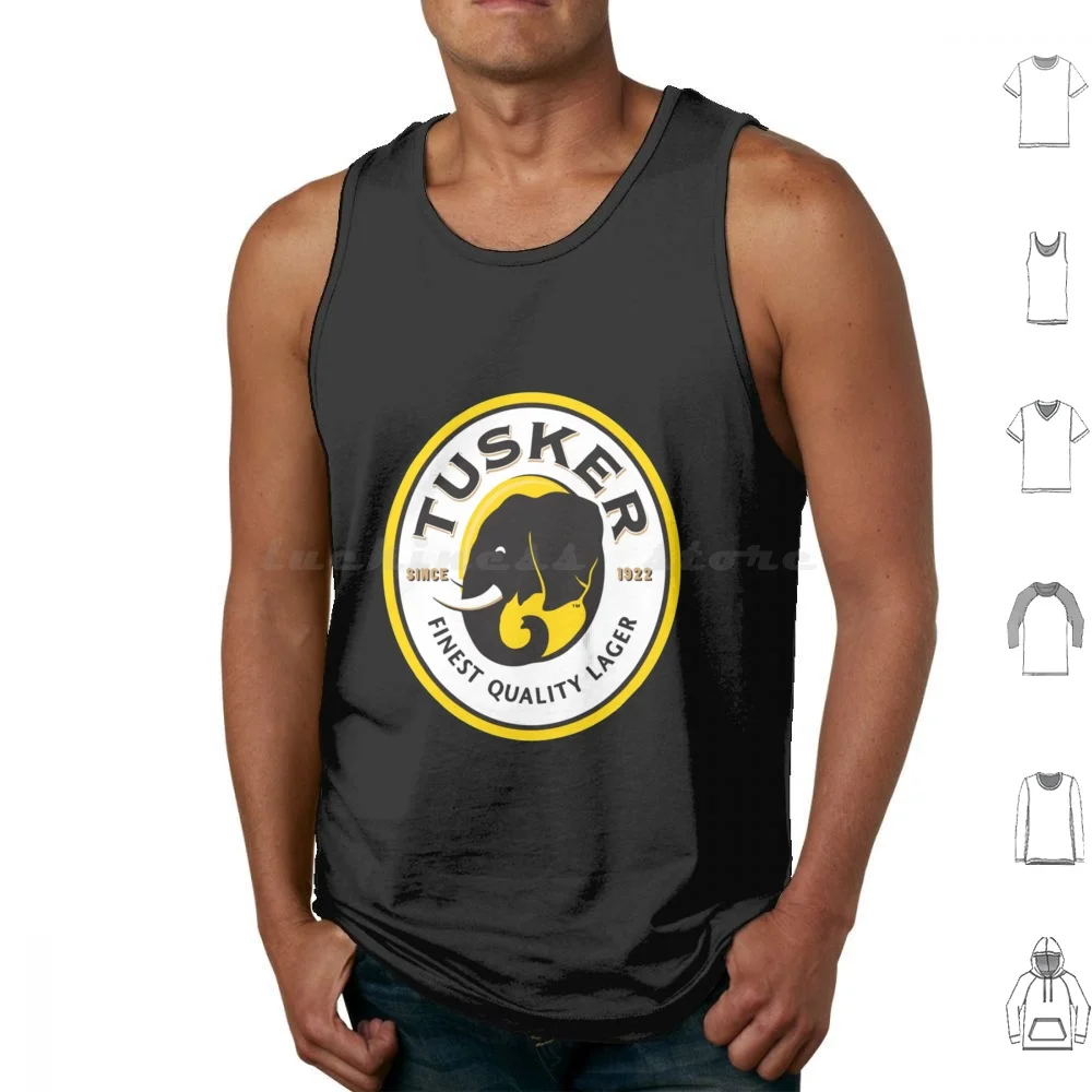Tusker Lager Logo Essential T-Shirt Tank Tops Print Cotton Tusker Lager Logo Essential