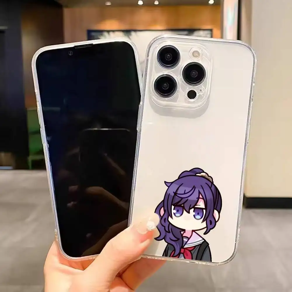 мафую асахина Милый аниме-чехол с девушкой Секай для iPhone 17 16 15 14 13 12 11 Mini Pro Max Plus Прозрачный чехол