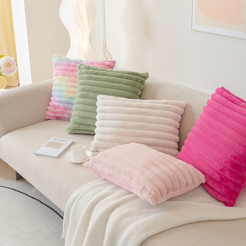 striped corduroy pillow box creative home fabric pillow case for sofa bedroom car, home decoration home decor room decoration