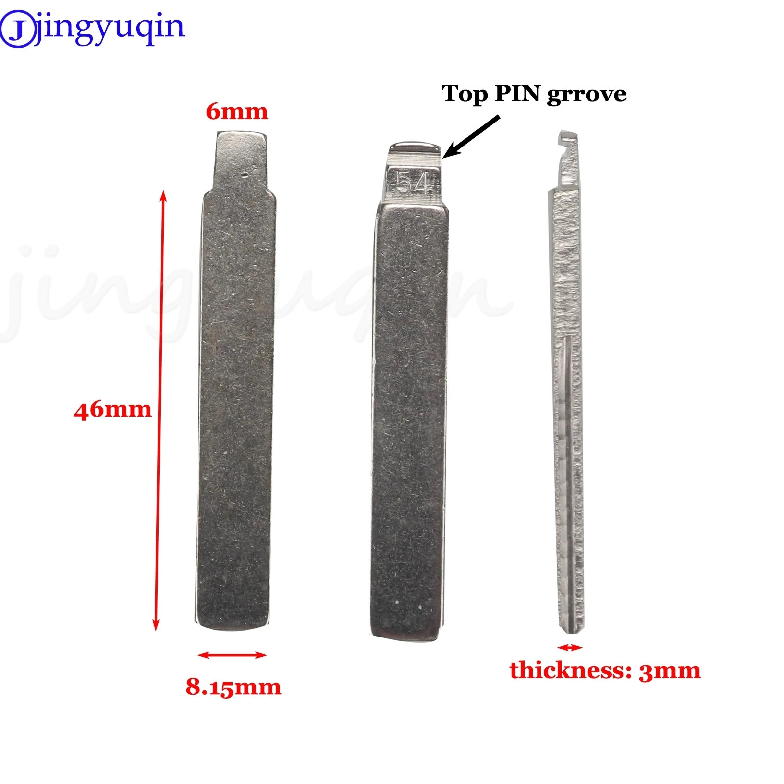 

jingyuqin 10x No.54 HCA/HU83 Modified Key Blade Fit For Citroen For Peugeot 307 Flip Folding Car Key Blank 54# With Groove