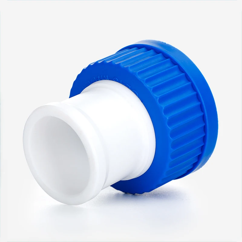 5 pieces GL45 adapter standard screw 14/19/24/29 blue cap reagent bottle adapter