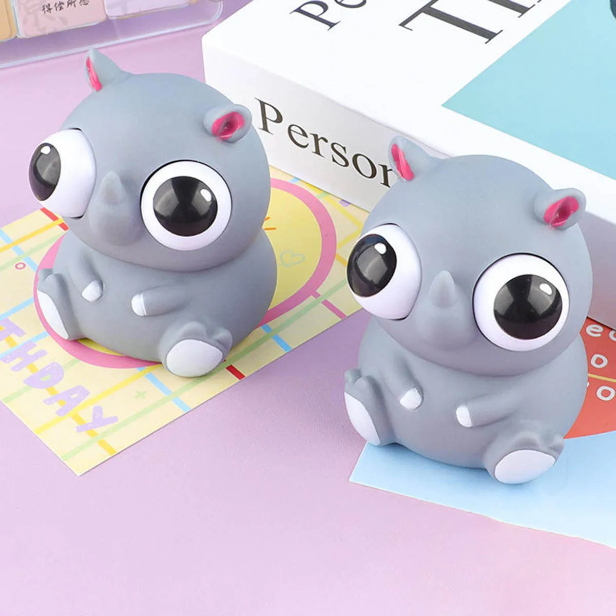 Grappige Oogbol Burst Squeeze Speelgoed Squishy Nieuwigheid Leuke Neushoorn Fidget Speelgoed Kinderen Stress Antistress Dier Zintuiglijke Bal