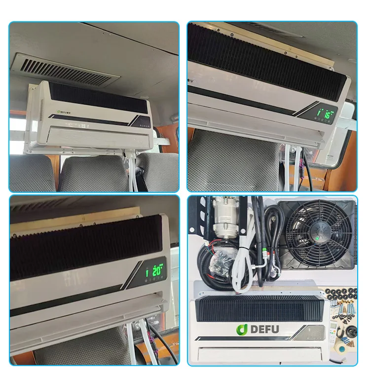 DEFU 48V Universal Ac Under Dash Kit التدفئة والتبريد 12 فولت مكيف هواء السيارة للسيارة #2