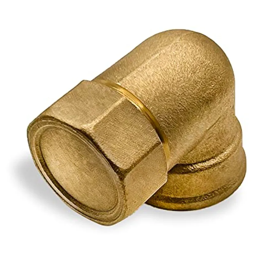 1 أنثى غطاء الأنابيب النحاسية NPT للسباكة والتطبيقات الصناعية هيكل نحاسي متين مع اتصال ملولب لـ Le