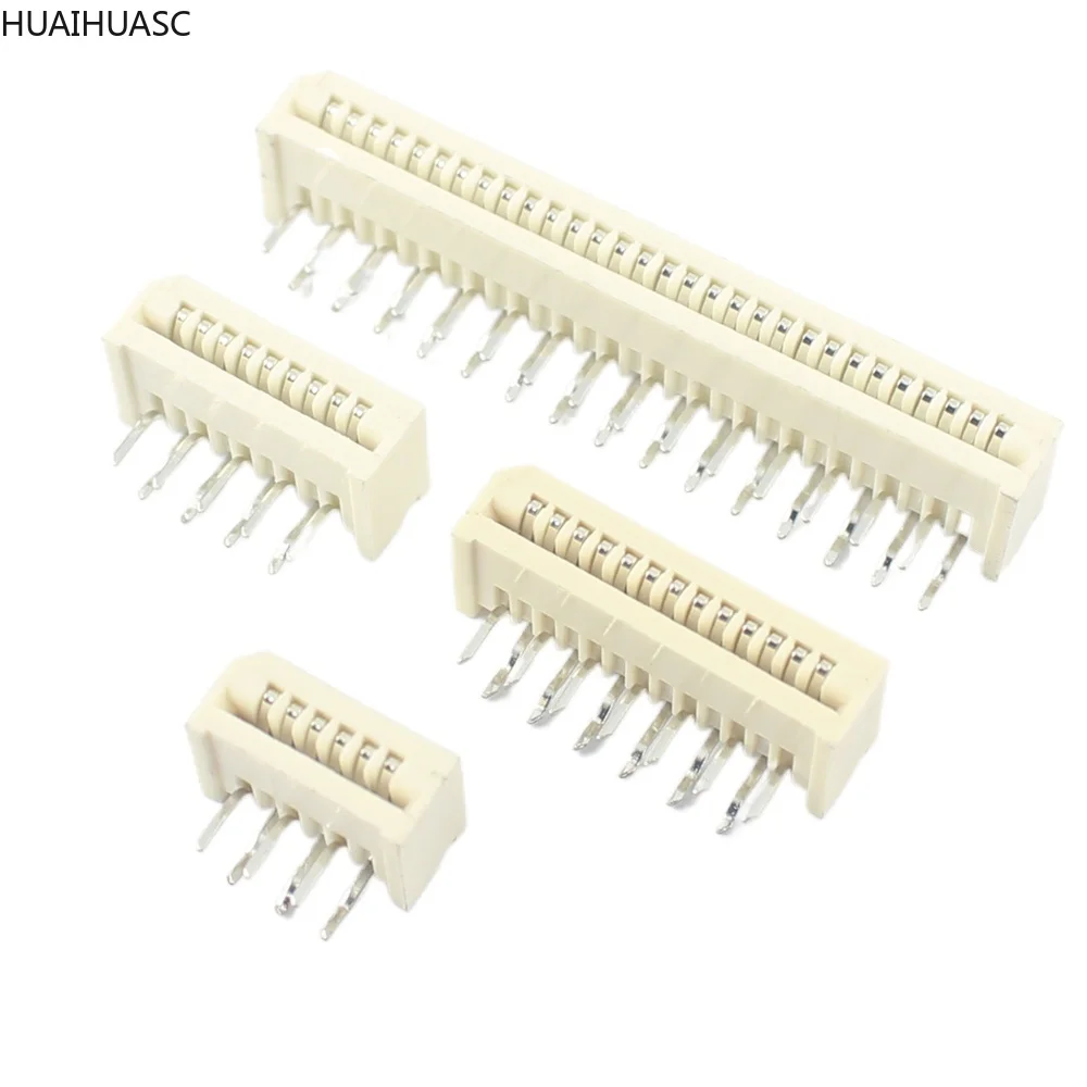 10pcs FPC FFC 1.25mm Cable Connector Right Angle Dual Row 4 5 6 7 8 9 10 11 12 13 14 15 16 18 20 21 22 23 24 25 26 28 30 32 Pin