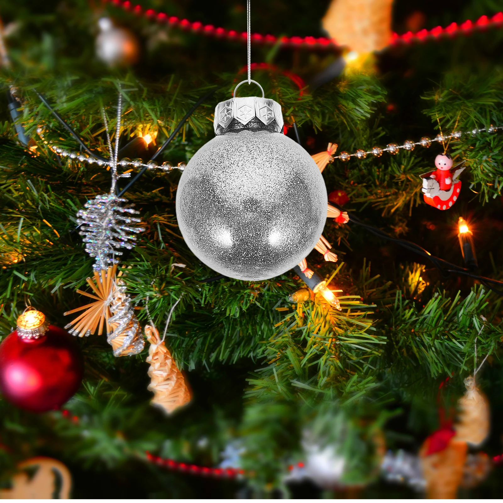 

30 Pcs Large Christmas Balls Decorations Ornament Wedding Spheres Decorative Clear Ornaments