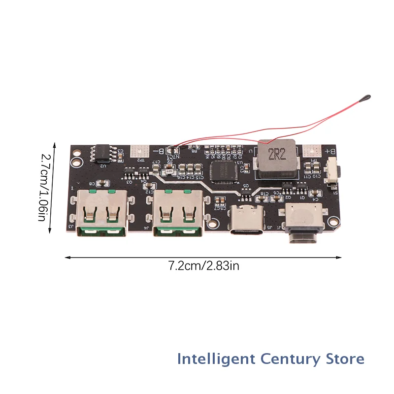 1 Pc QC4.0+PD3.0 LED Dual USB 22.5W Micro/Type-C USB Mobile Power Bank 18650 Charging Module Temperature / Circuit Protection