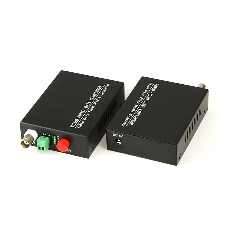 HD CVI Analog to Fiber Optic Converter 1 Pair 1 Channel RS485 Return Data FTTH 3 Years Convertidor De Coaxial a Ip DC 5V 50M